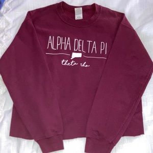 Alpha Delta Pi Maroon Crewneck Sweatshirt